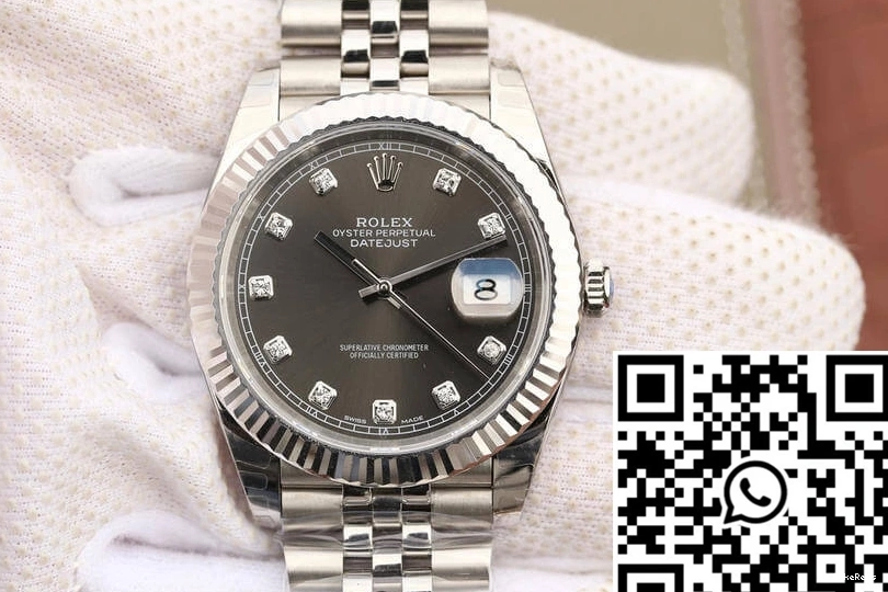 M126334-0006 EW Grey Datejust Rolex Dial Factory 0718